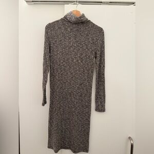 Heather Gray Long Sleeve Turtleneck Dress